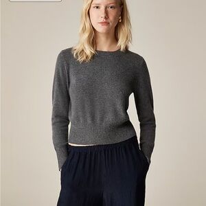 J Crew Cashmere Shrunken Crewneck Sweater